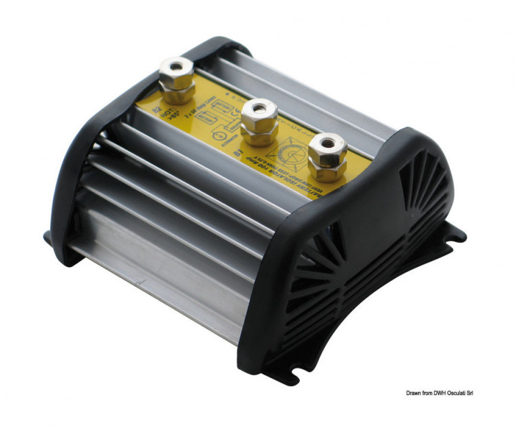 Зарядный изолятор, 70 A, 2 аккумулятора, 65x127x136 мм, арт. 14-922-50,          Osculati 