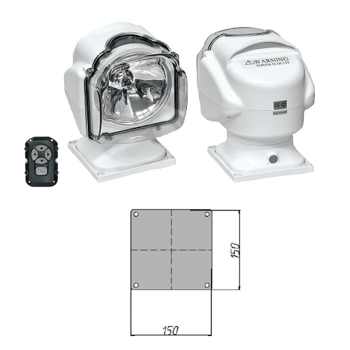 Прожектор стационарный ксеноновый проводной пульт ДУ, серия 971, арт. SL054-CWP,          Allremote 