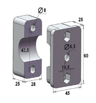 Хомут под трубу диаметром 32 мм, арт. 040521T,          Техномарин 