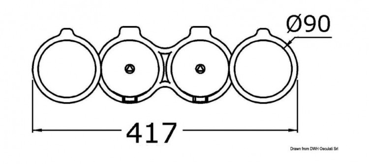 Подстаканник складной Swing-Out, 2 или 4 места, арт. 48-429-81,          Osculati  Подстаканник складной Swing-Out, 2 или 4 места, арт. 48-429-81,          Osculati