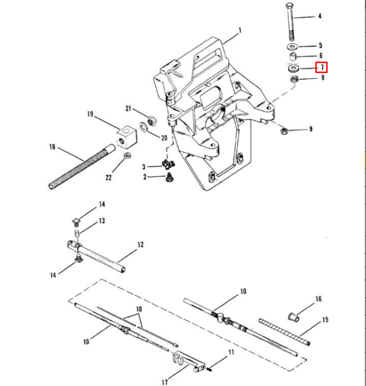 Шайба пластиковая диам. 24 мм MERCRUISER ALPHA/BRAVO (Quicksilver), арт. 32834,          MERCURY 