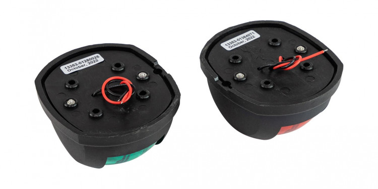 Огни ходовые 87х99 мм комплект (красный, зеленый), черный, LED, 12-24 В, арт. LPSDLPTLED0481,          GUMN YIE 