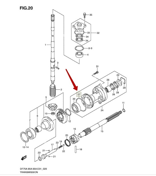 Уплотнение обоймы гребного вала Suzuki DF70A-90A, 09280-92004-000, арт. 09280-92004-000,          SUZUKI  Уплотнение обоймы гребного вала Suzuki DF70A-90A, 09280-92004-000, арт. 09280-92004-000,          SUZUKI