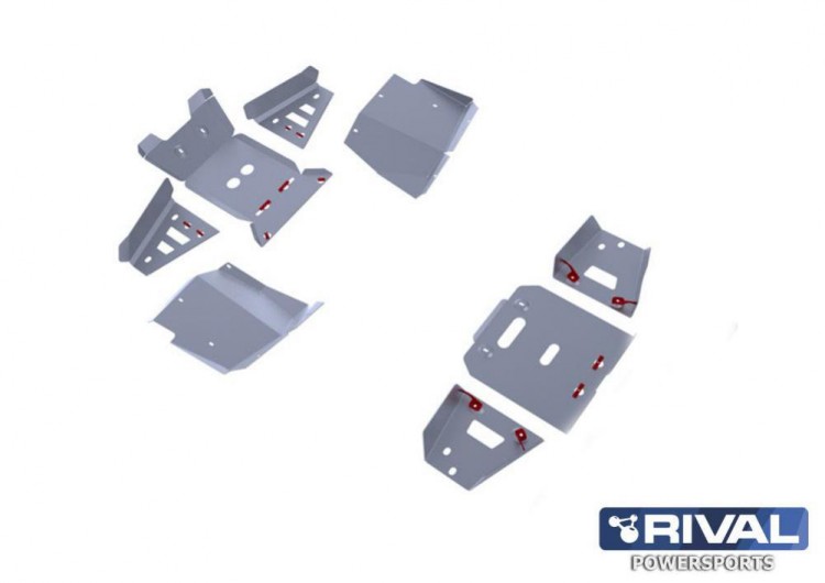 Комплект AL защиты днища Yamaha Viking 700 (2013-), арт. 444.7112.2-riv,          Rival 