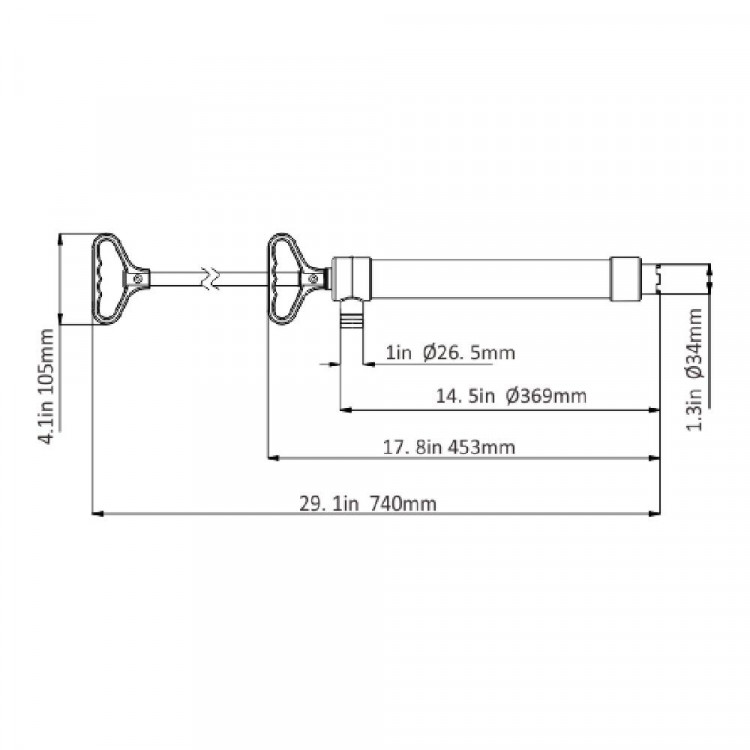 Помпа водооткачивающая ручная SeaFlo поршневая, патрубок 25 мм, 31.4 л/мин, 990мм, SFPH-H740-01-ts, арт. SFPH-H740-01-ts,          SeaFlo  Помпа водооткачивающая ручная SeaFlo поршневая, патрубок 25 мм, 31.4 л/мин, 990мм, SFPH-H740-01-ts, арт. SFPH-H740-01-ts,          SeaFlo