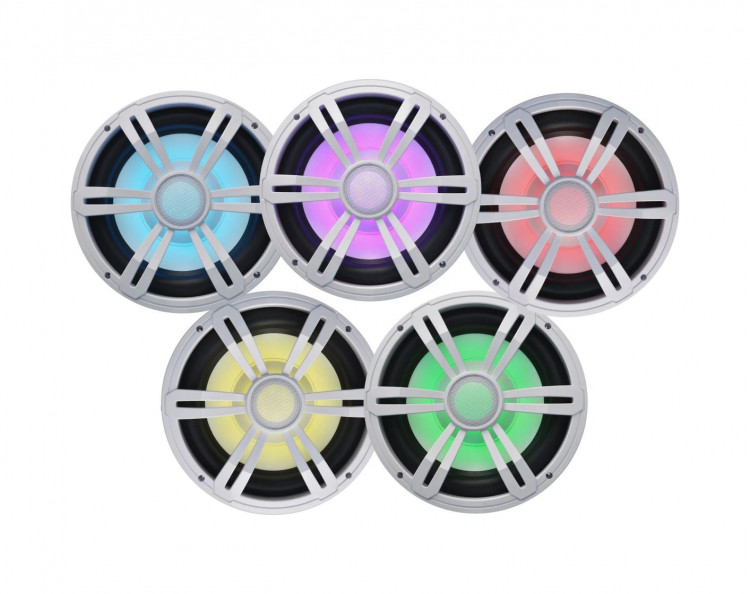 Динамик для сабвуфера 12" 800W белый RGB, арт. MR1215WRGB,          Marine Rocket 