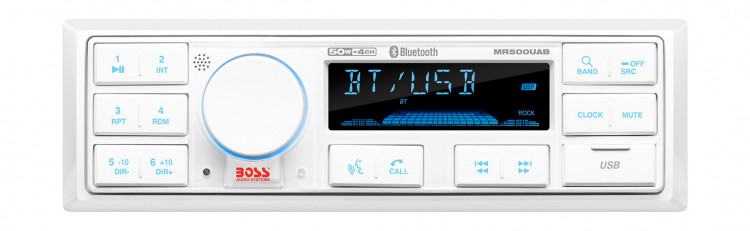 Морская магнитола 1DIN BOSS MR500UAB, арт. MR500UAB,          Boss Audio  Морская магнитола 1DIN BOSS MR500UAB, арт. MR500UAB,          Boss Audio