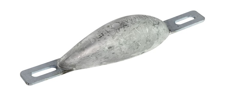 Анод алюминиевый для корпуса судна, 177x56x35 мм, арт. WD1000A,          Bestanode 