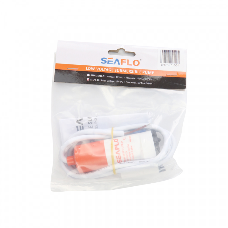 Помпа водооткачивающая SeaFlo погружная, 12V 16 л/мин, арт. SFSP1-L016-01-ts,          SeaFlo 