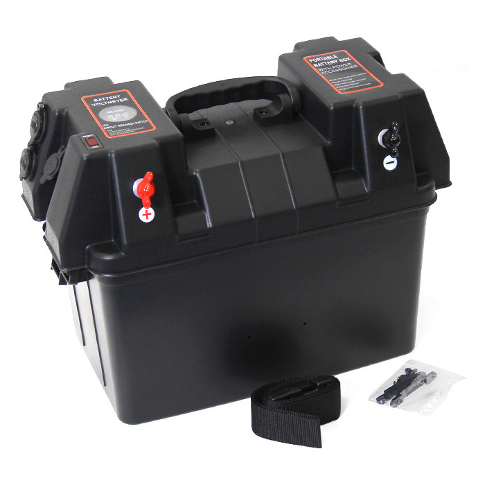 Короб для АБ с панелью индикации и USB зарядкой на два порта 424х306х251, арт. NKK-BB04/T,          NEKEKE  Короб для АБ с панелью индикации и USB зарядкой на два порта 424х306х251, арт. NKK-BB04/T,          NEKEKE