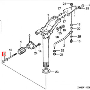 Колпачек защитный подушки подвески Honda BF20-50 (50153-ZV5-000) (Honda)