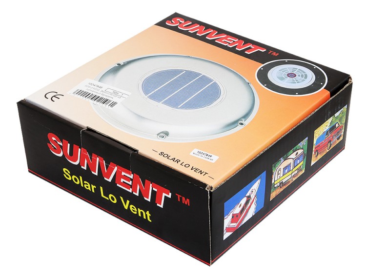 Вентилятор на солнечный батареях, низкопрофильный корпус из нержавеющей стали  диаметр 21см высота 8, арт. 10247849,          TMC 