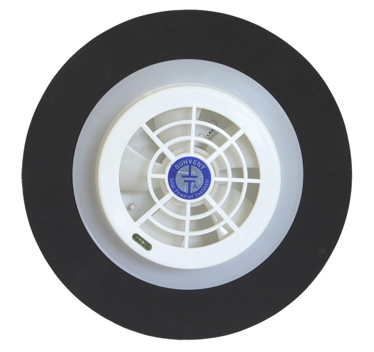 Вентилятор на солнечный батареях, низкопрофильный корпус из нержавеющей стали  диаметр 21см высота 8, арт. 10247849,          TMC 