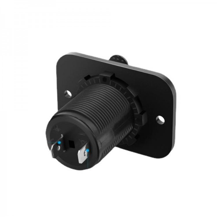 Разъем прикуривателя  на панели, врезной, чёрный, SK-DS1211-ts, арт. SK-DS1211-ts,          Skipper 