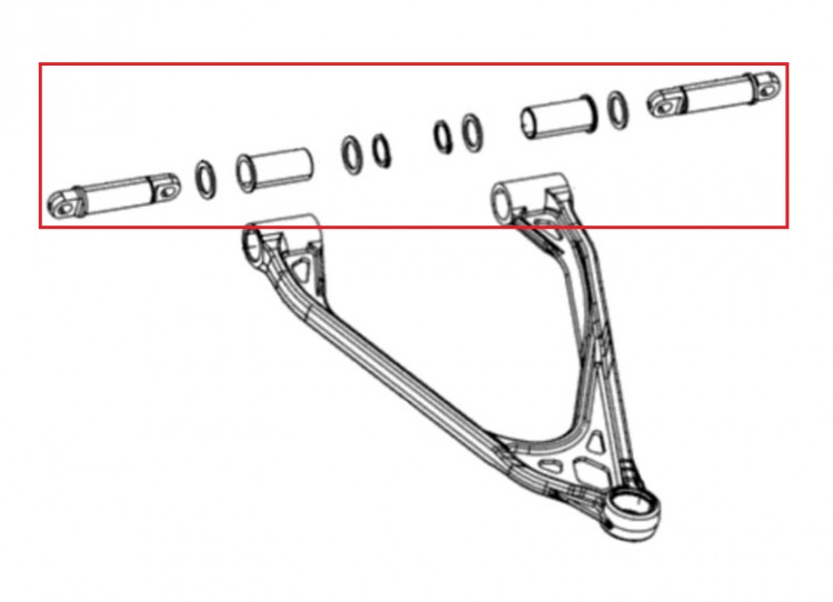Комплект втулок для верхних рычагов Polaris SM-08609, арт. SM-08609,          SPI 