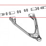 Комплект втулок для верхних рычагов Polaris SM-08609, арт. SM-08609,          SPI 