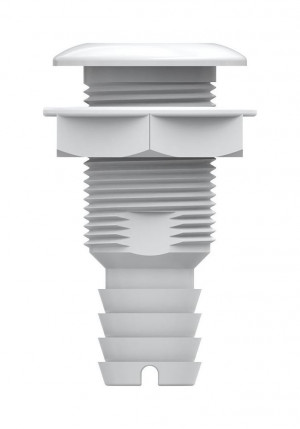 Разъем водосброса с обратным клапаном под шланг 32 мм, белый