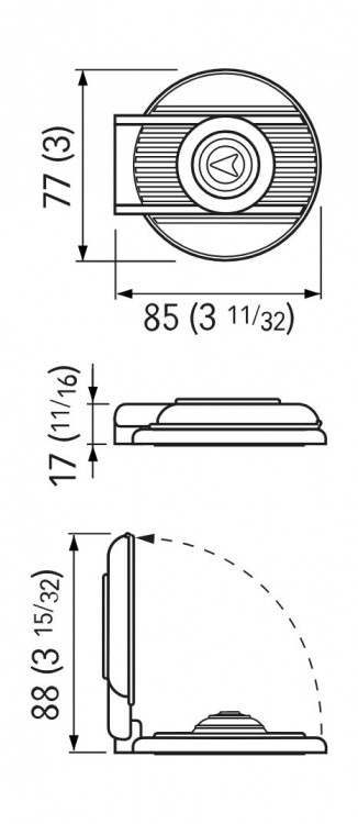 Кнопка управления якорной лебедкой Quick, палубная, Up, белый, арт. FP900UW00000A00,          Quick 