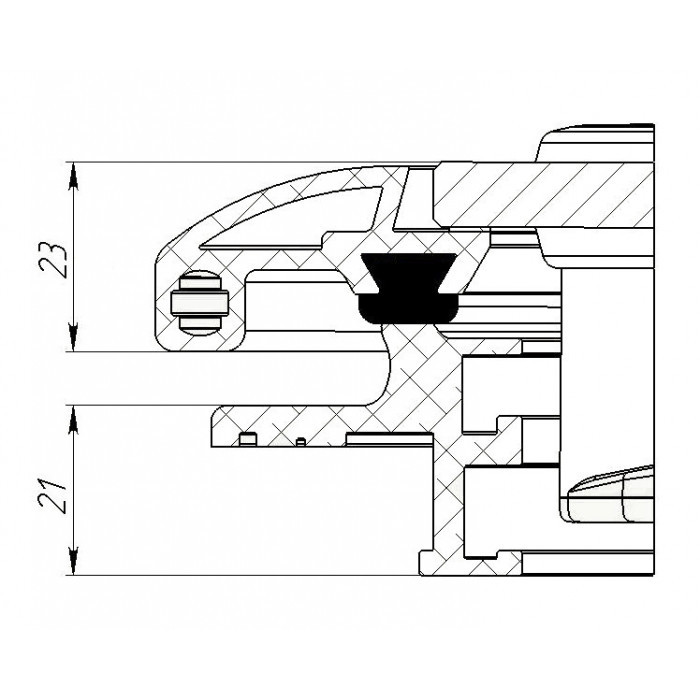 Люк палубный распашной Альбатрос 550х550, арт. 030827T,          Техномарин 
