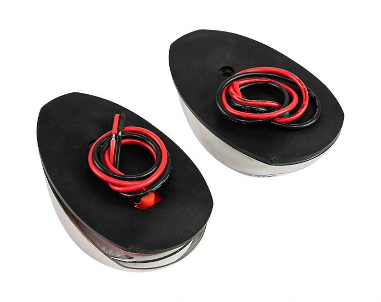 Огни ходовые светодиодные 95х60 мм, нержавеющий корпус, арт. C91106SB,          Easterner 