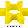 Вставка упругой муфты эластичная (звездочка) 118*54*25,PU54/M95/желтый,с отверстием, 6 лучей бочкообразной формы, 33-01-1290-poly , арт. 33-01-1290-poly,          Полиуретан 