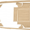 Комплект палубного покрытия для Hammertone 25 HT, тик классический, с обкладкой, Marine Rocket 