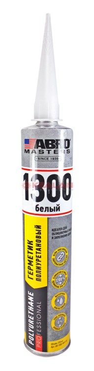 Герметик полиуретановый ABRO MASTERS (белый) 310 мл, арт. UR-1300-WHT-RE,          ABRO 