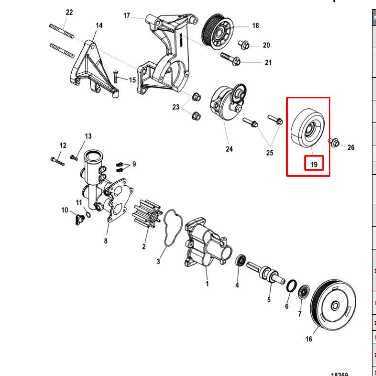 Шкив стальной Mercruiser (Quicksilver), арт. 865777,          MERCURY 