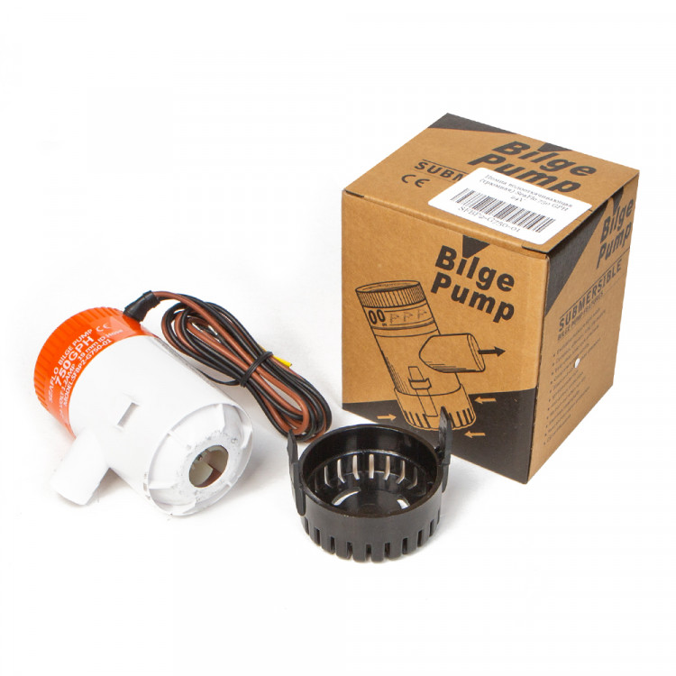 Помпа водооткачивающая SeaFlo трюмная, 24V 750 галлон/час, патрубок 19 мм, арт. SFBP2-G750-01-ts,          SeaFlo 