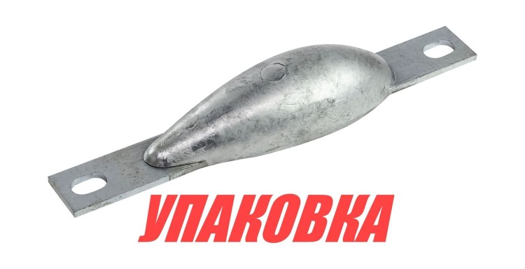 Анод цинковый для корпуса судна, 140x43x27 мм (упаковка из 10 шт.), арт. WD500_pkg_10,          Bestanode 