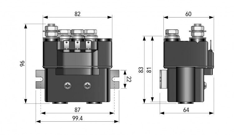 Блок управления лебедкой South Pacific 710/800/900/PRO V(C); 200А (соленоид K-200), арт. K-200,          South Pacific 