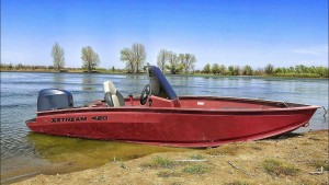 Моторная лодка, Xstream 420S, бордовый