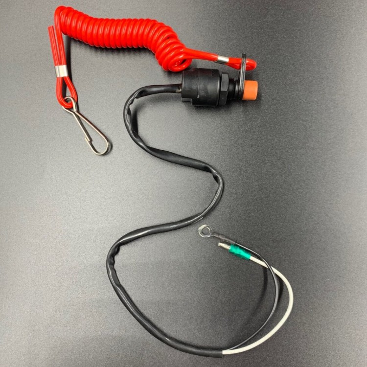 Кнопка аварийной остановки двигателя с чекой Yamaha 9.9-250, F4-350 (Omax), арт. 65W-82575-01-TW,          Omax 