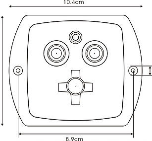 Пульт врезной ДУ прожектора комбинированный, арт. RX-SL013C,          Allremote 