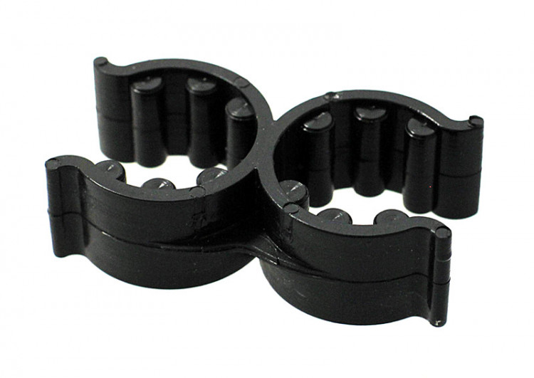 Кронштейн для трапов двойной 18/25 мм, пластмасса, арт. 45217,          Nuova Rade  Кронштейн для трапов двойной 18/25 мм, пластмасса, арт. 45217,          Nuova Rade