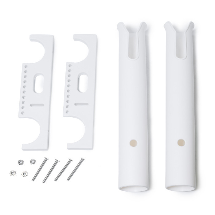 Держатель спиннинга SUNFINE двойной 50мм, белый пластик, арт. SF30554-1,          SUNFINE MARINE 