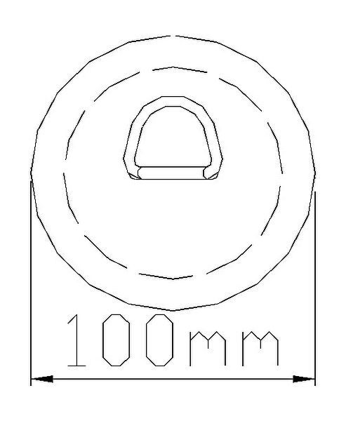 Кольцо D-образное малое, зеленое, арт. SSCL00045005-4,          Sun Selection 