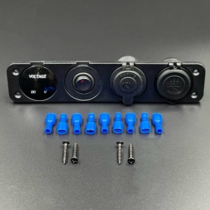 Панель управления (1 тумблер вкл/выкл, 2 USB, розетка 12V, вольтметр) (PREMARINE)