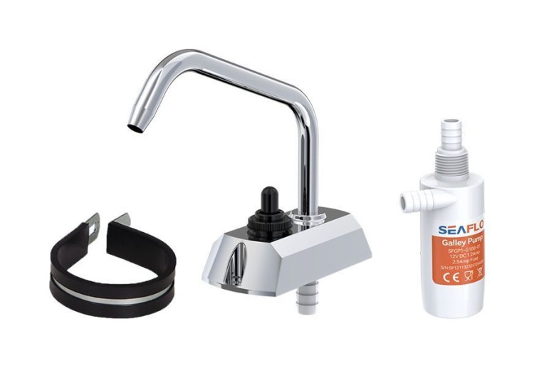 Помпа водоподающая для умывальника с краном (6.3 л/мин) 24 В, SeaFlo, арт. SFGP2G10001K,          SeaFlo 