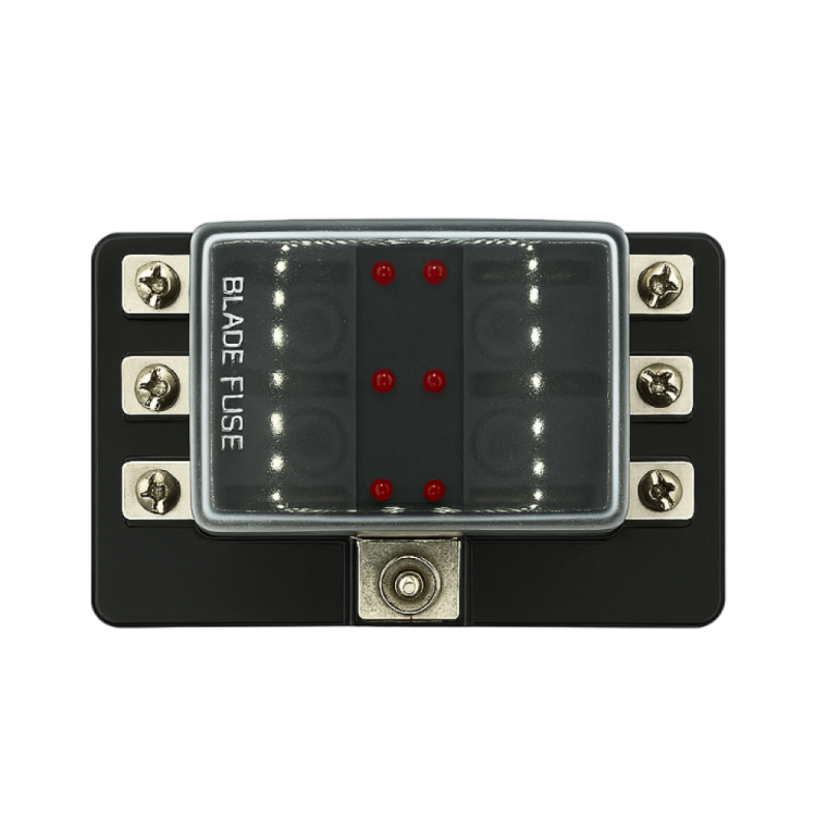 Блок предохранителей Skipper ножевой Винтовой зажим (М4), 6 цепей, арт. SK-557513_Pack-ts,  