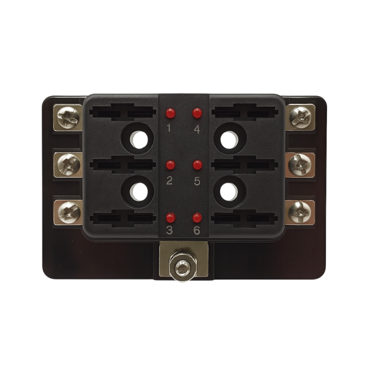 Блок предохранителей Skipper ножевой Винтовой зажим (М4), 6 цепей, арт. SK-557513_Pack-ts,  