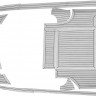 Комплект палубного покрытия для Hammertone 25 HT, тик серый, с обкладкой, Marine Rocket 