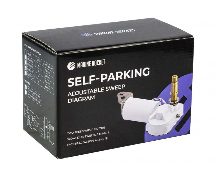 Электропривод стеклоочистителя 24 В (ось 2"), арт. MR7121-V24,          Marine Rocket 