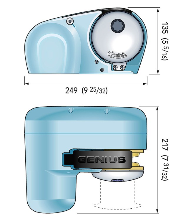 Якорная лебедка «Genius», 500W, 12V, с барабаном, арт. 10236157,          Quick 
