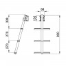 Трап дайверский быстросъемный, 3 белых ступени (ширина 350мм.), арт. 040182WT, Техномарин Трап дайверский быстросъемный, 3 белых ступени (ширина 350мм.), арт. 040182WT, Техномарин