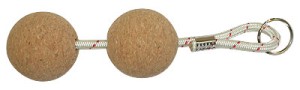 Брелок из пробкового дерева, два шара