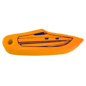 Брелок плавающий "Катер", оранжевый