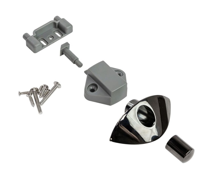 Замок дверной врезной, хромированный D20мм, арт. BL03GB,          Marine Rocket 