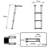Трап телескопический, 210 мм, 3 ступени, арт. 10247443,  