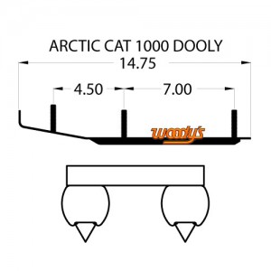 Коньки для лыж снегохода Arctic-Cat, DA6-1000, Woodys 